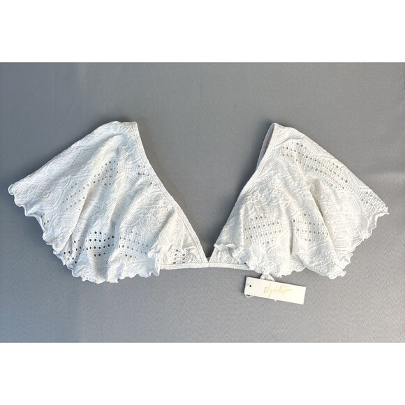 New XS Bikini Ruffle Sleeve Crop Top w/ Skimpy or Full Bottom Lined Padded $188 - Picture 8 of 12